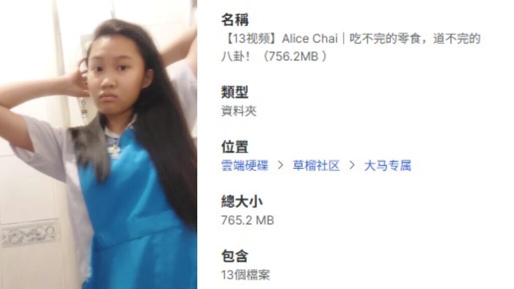 【13视频】Alice Chai｜吃不完的零食，道不完的八卦！（756.2MB ）