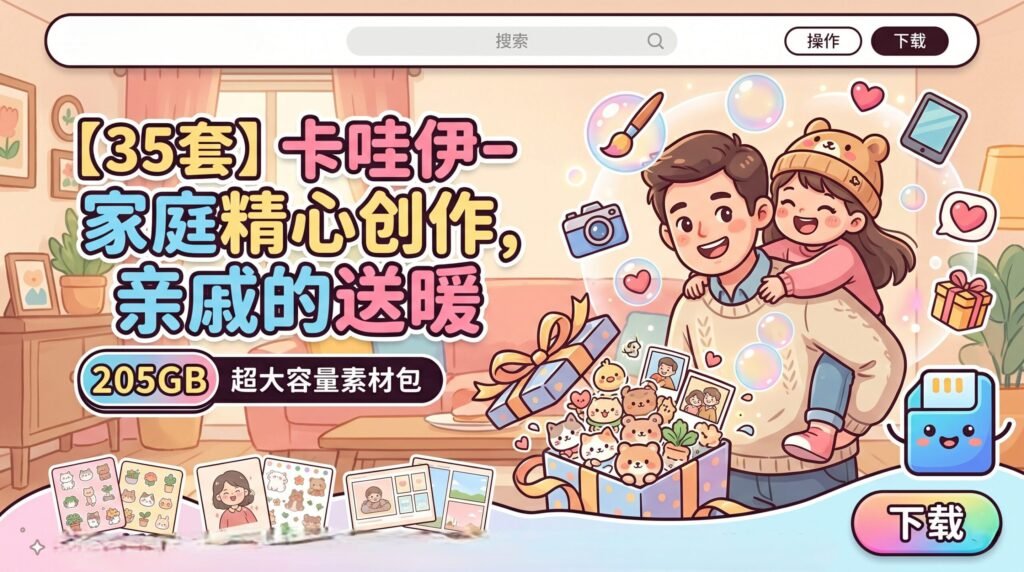 【35套】卡哇伊-家庭精心创作，亲戚的送暖（205GB）