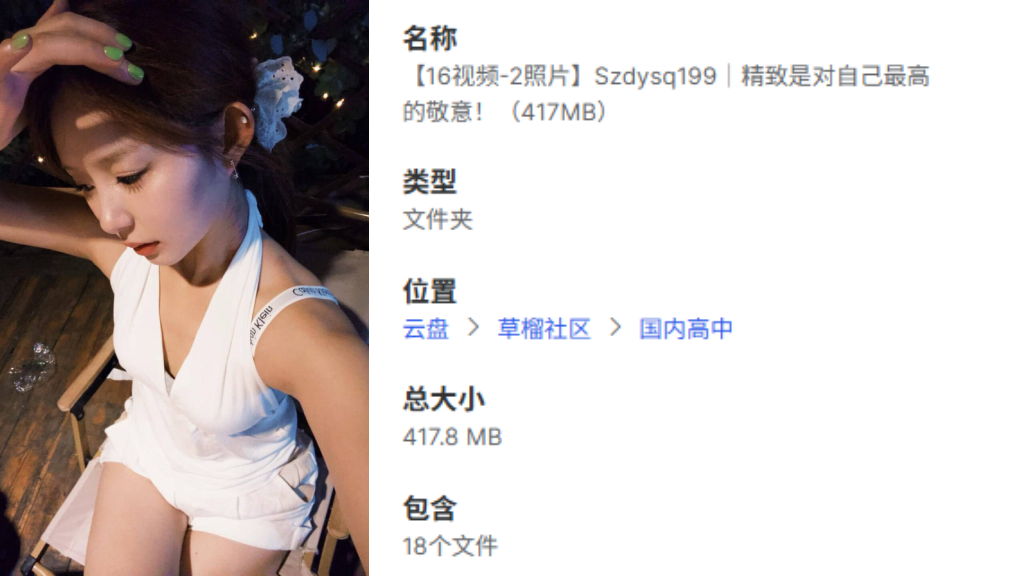 【16视频-2照片】Szdysq199｜精致是对自己最高的敬意！（417MB）